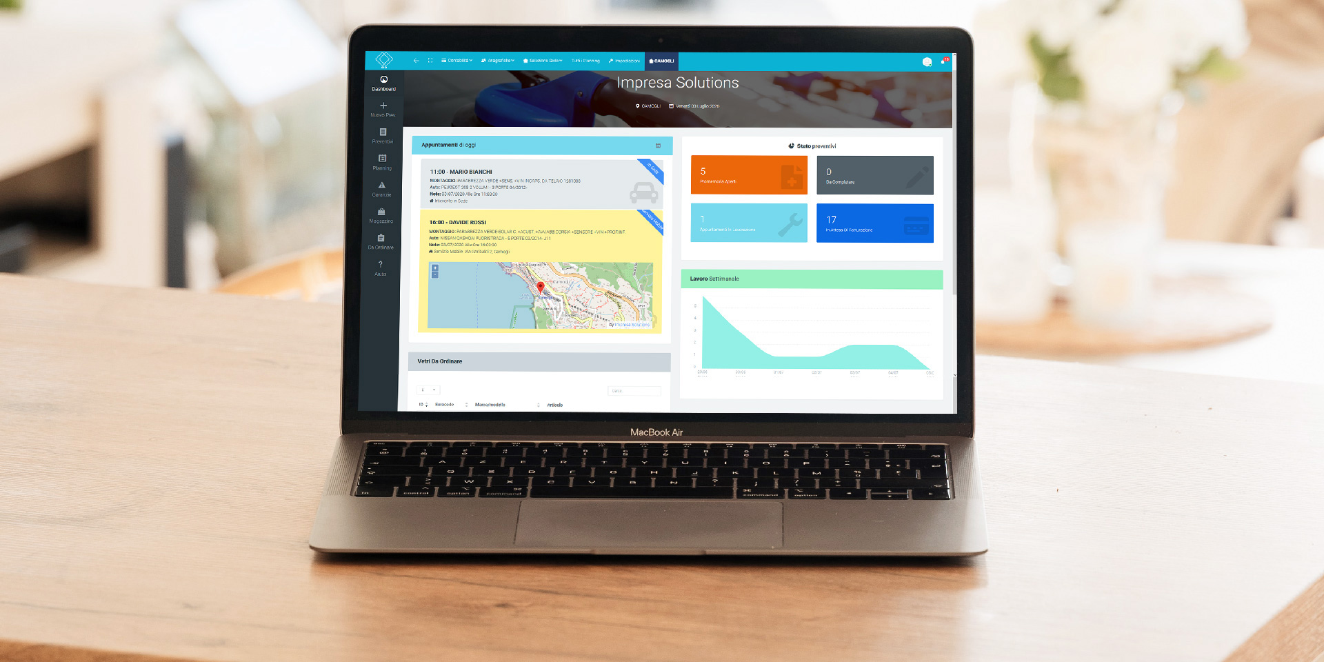 Sio Software - Gestionale centri vetri auto